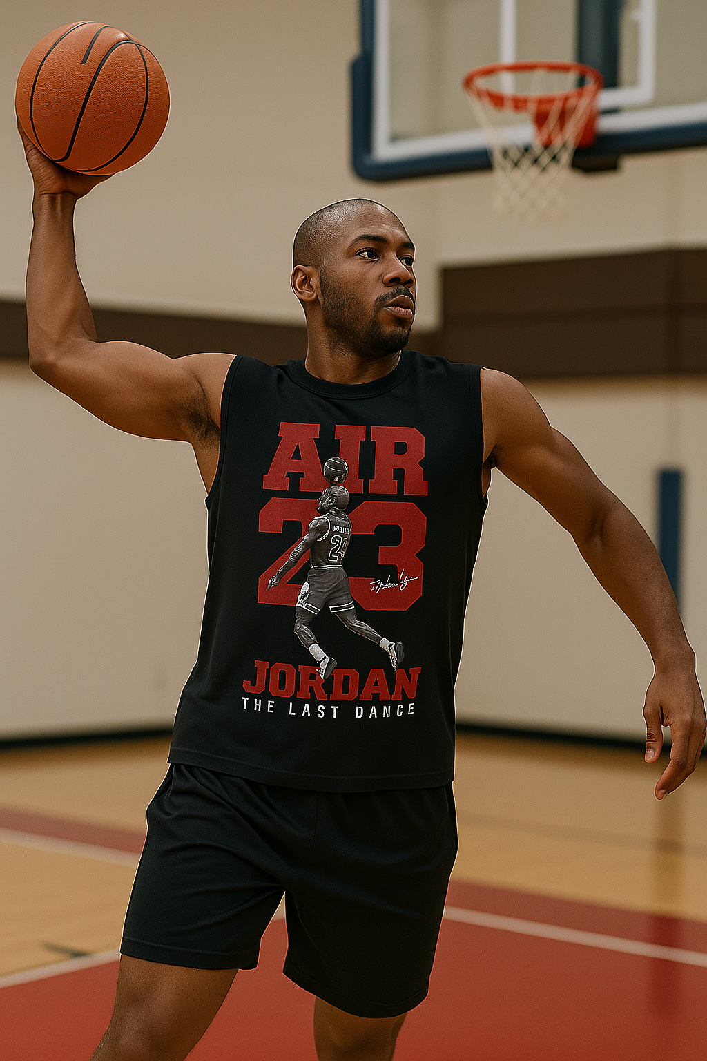 Air jordan Sleeveless Tshirt black (unisex)